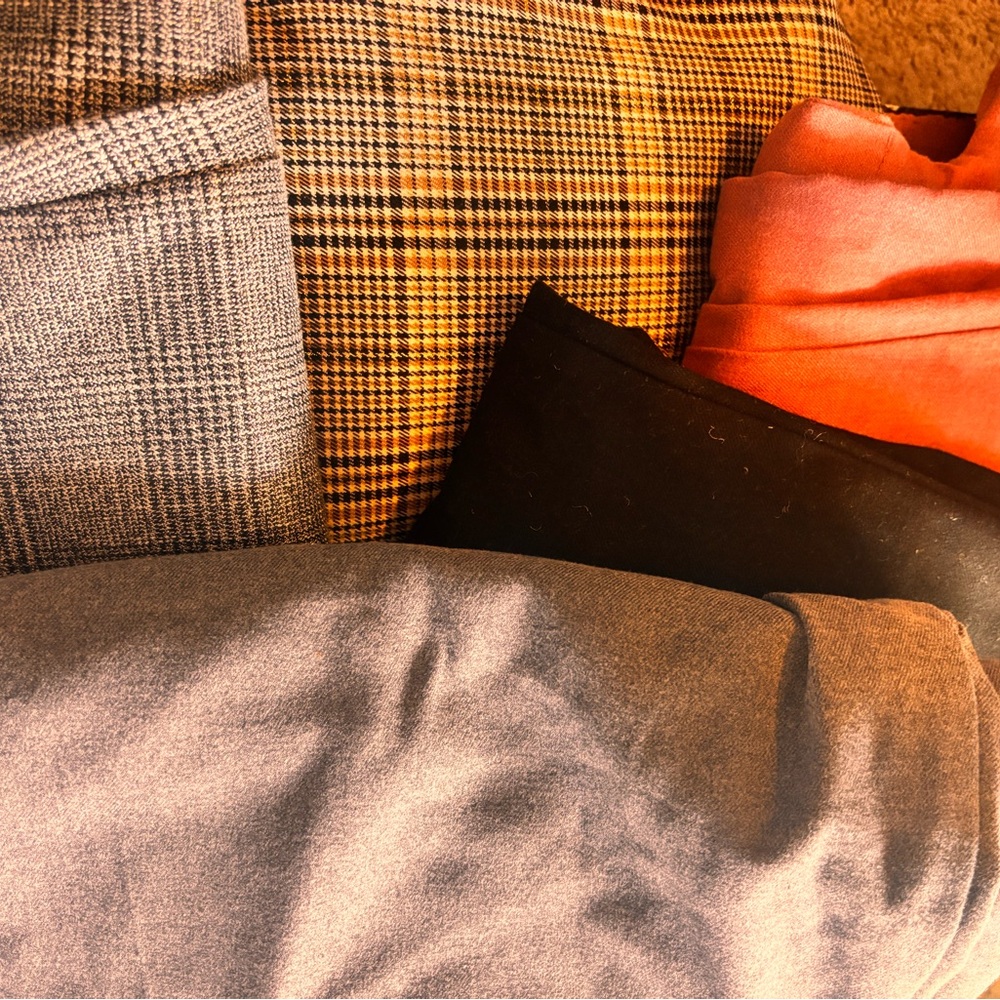 Stylish Fabric Bundle in Gray, Plaid, and Coral